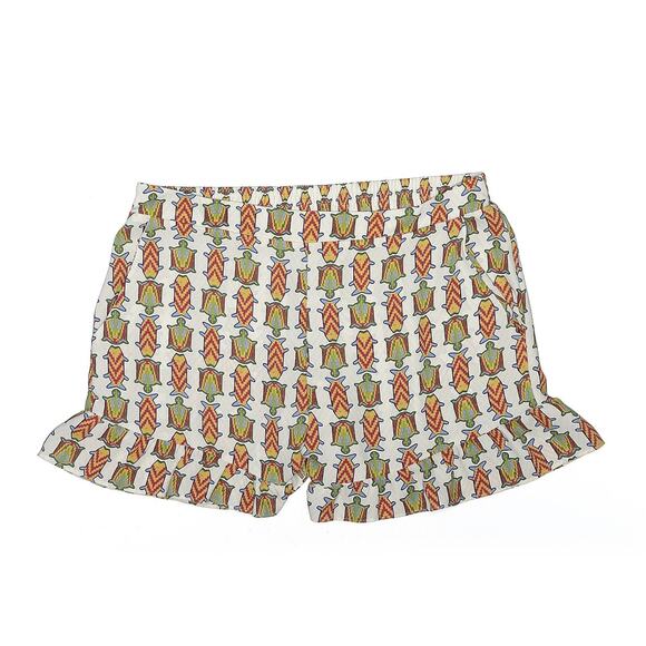BCBGMaxazria High-Waisted Turtle Print Ruffle Short Sz. L - Picture 1 of 5